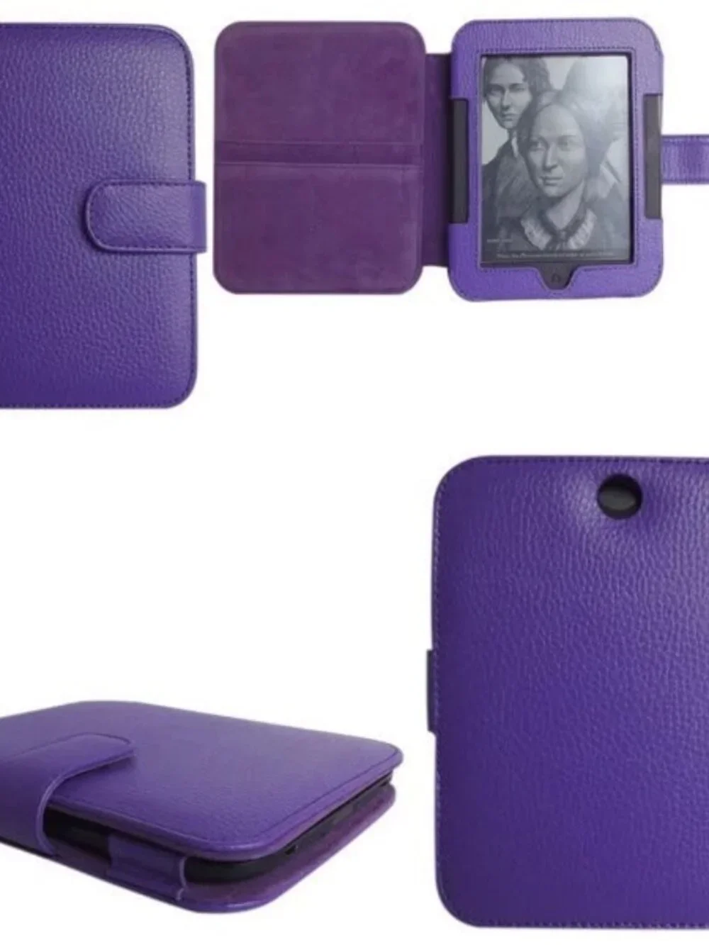 GENUINE LEATHER!!!  Case/Cover for Barnes & Noble Nook GlowLight  & Simple Touch
